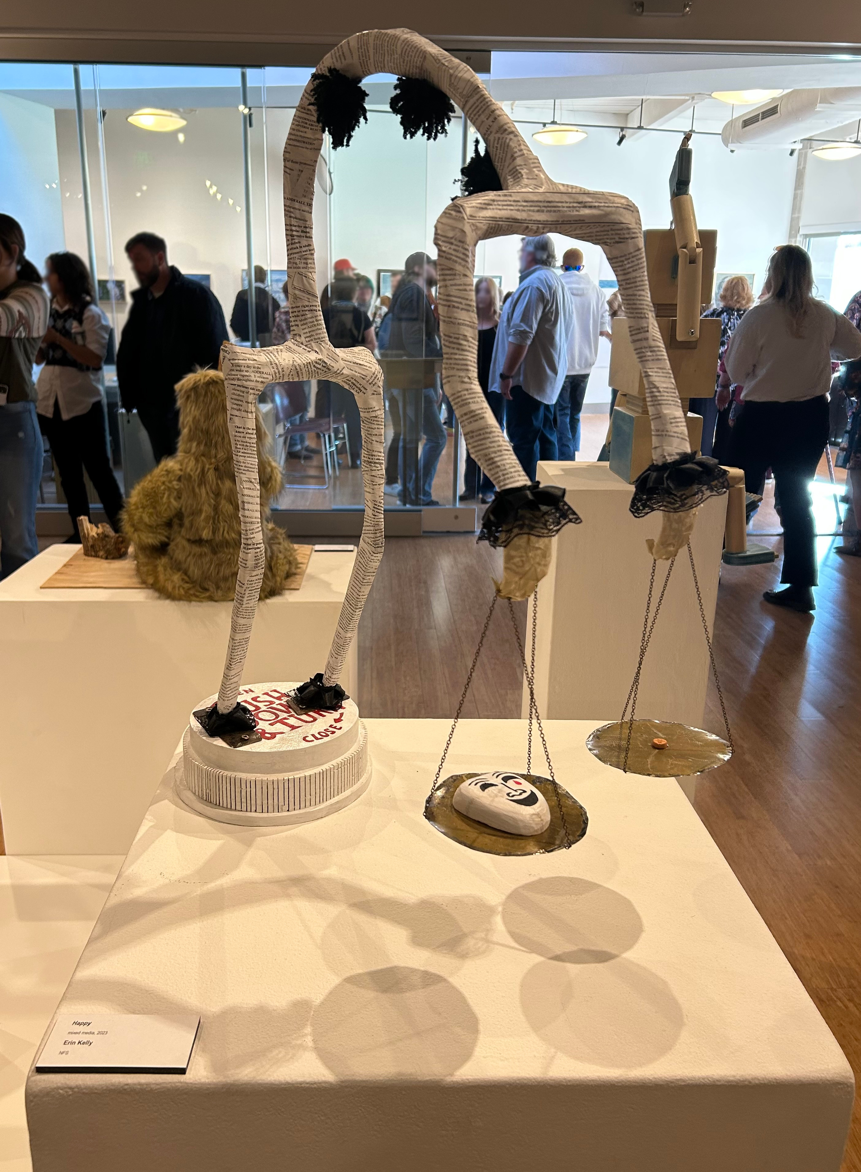 Happy Sculpture in Gallery